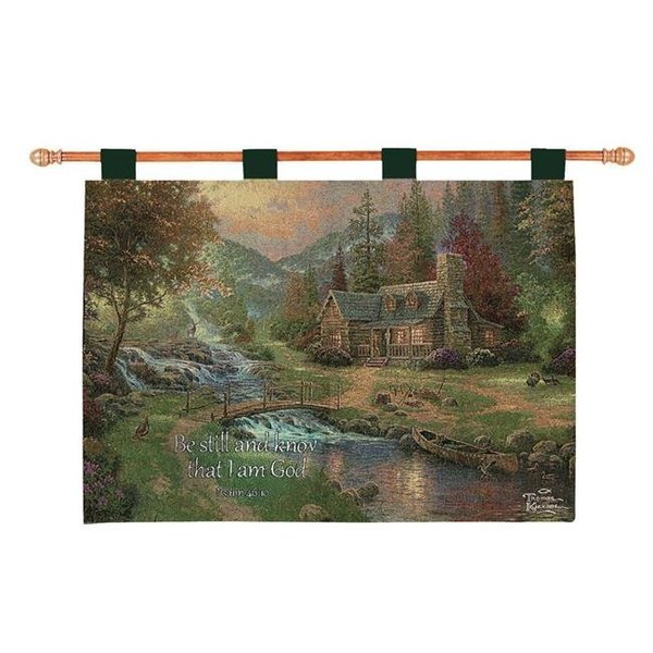 Manual Woodworkers & Weavers Manual Woodworkers & Weavers HWMTGW 36 x 26 in. Mountain Paradise Tapestry with Verse & Rod HWMTGW